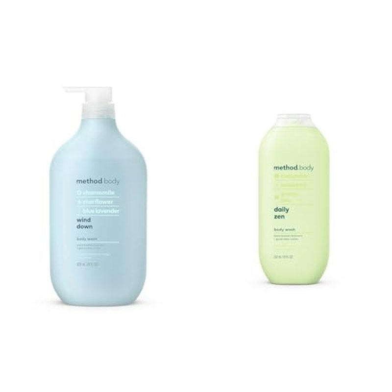 Method Body Wash Bundle - Wind Down 28 FL Oz and Daily Zen 18 oz