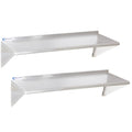 SWOTCATER 2-Pack 12x48 Stainless Steel Wall Shelves - Heavy Duty, Easy Install