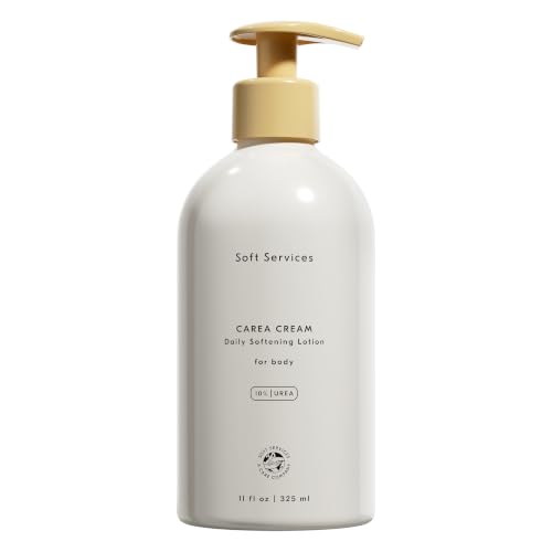 Soft Services Carea Cream Daily Body Lotion with Urea & Shea Butter - Fragrance-Free, Moisturizing & Exfoliating for Dry Skin