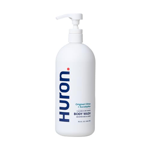Huron Men¡¯s Body Wash, Hydrating Daily Cleanser with Citrus + Eucalyptus Scent, 32 Fl Oz, Moisturizing Shower Gel, non-toxic, Phthalate-Free Clean Ingredients for Men