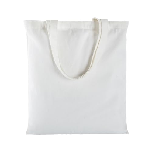 60 Pack Sublimation Canvas Tote Bags 14x16 Inch Reusable Grocery Bags for Heat Transfer DIY Crafting White