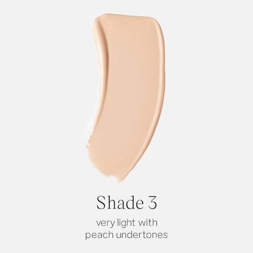 Saie Glowy Super Skin Tint Liquid Foundation - Weightless + Dewy Foundation with Lightweight Medium Coverage - Hydrating Face Makeup + Skin Care Serum Hybrid with Hyaluronic Acid - Shade 3 (1.01 oz)