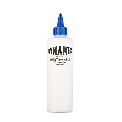 Dynamic Color Triple White Tattoo Ink, USA Made, 8 oz