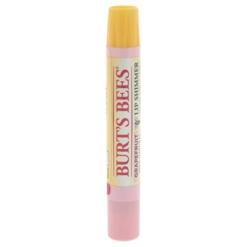 Burt's Bees Lip Shimmer Grapefruit Pack of 4 - Nourishing Lip Gloss with Vitamin E & Beeswax