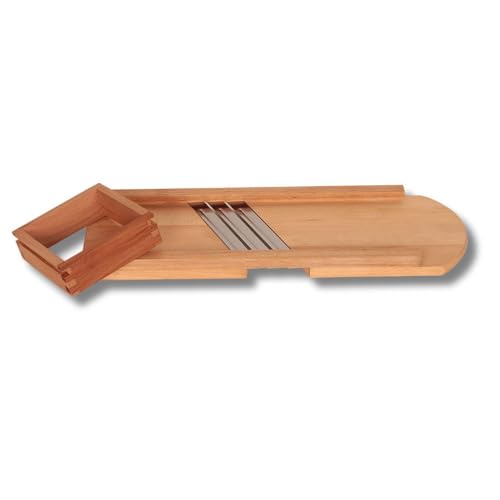 Wooden Mandoline Slicer for Sauerkraut & Coleslaw with Cut-Resistant Glove - Polish Handmade