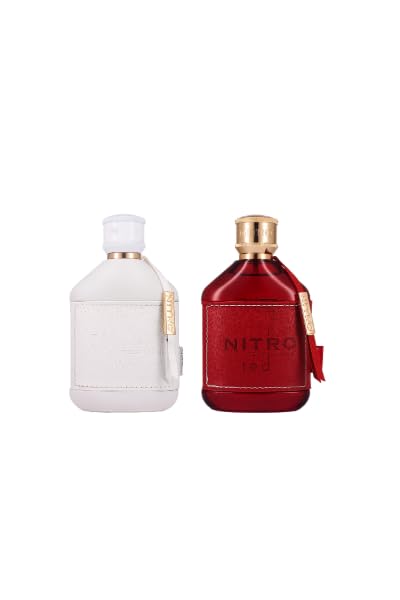 Dumont Nitro Red & White EDP Set – 3.45 fl oz Each, 2-Piece Variation: Fresh