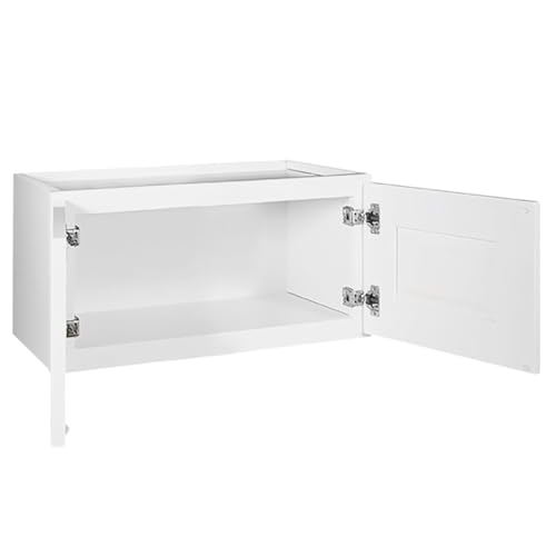 18-Inch White Kitchen Wall Cabinet with Soft-Close Doors - Shaker Style