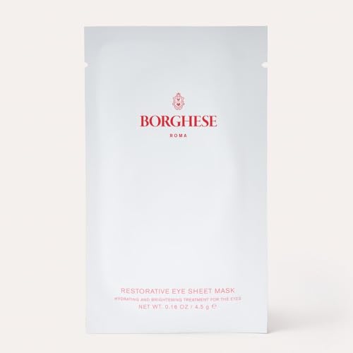 Borghese Restorative Eye Sheet Masks - Nourishing and Brightening Under Eye Treatment Masks, 6 Pairs
