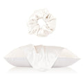 LILYSILK 100% 22MM Silk Hair Scrunchies for Sleeping & Hair Care, Natural Silk Pillowcase with Cotton Underside, 1PC, Ivory