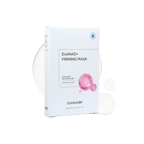 CURECODE ExoNAD+ Firming Mask 27ml x 5 | Hydrating, Brightening & Skin Elasticity