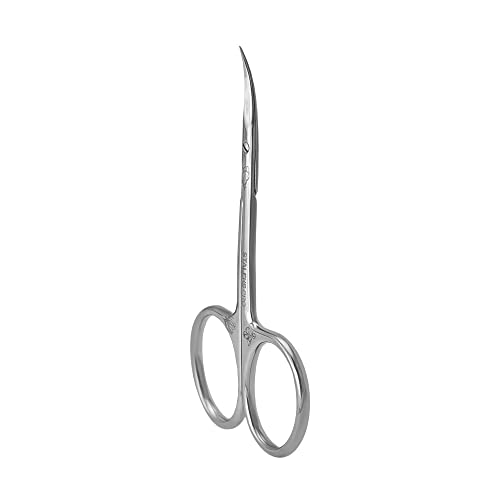 STALEKS PRO Exclusive 20 Cuticle Scissors, Curved Blades, Compact Handles – M