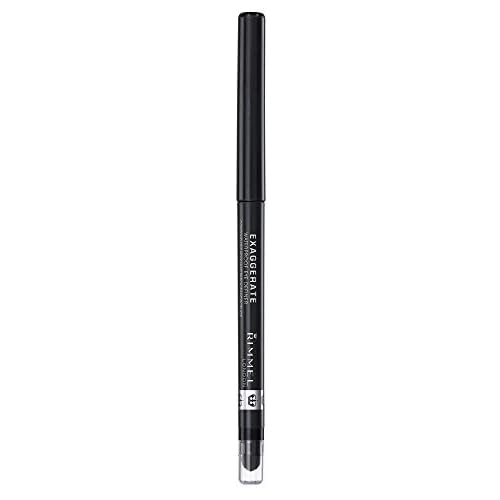 Rimmel London Exaggerate Waterproof Eye Definer Eyeliner, Highly Pigmented, Long-Wearing, Built-In Smudger, 261, Noir, 0.01oz