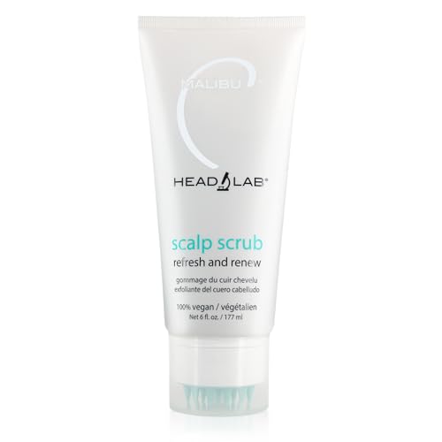 Malibu C Head Lab Scalp Scrub - Gentle Scalp Exfoliator Enriched with Activated Charcoal and Jojoba Esters - Clean, Vegan Hair Care (6 oz)