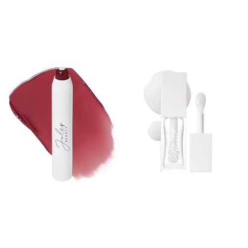 Julep So Plush Glossy Lip Oil + It¡¯s Balm Lip Crayon Duo, Black Cherry | Hydrating Lip Care with Nourishing Oils & Buttery Smooth Color | Clear Glossy Shine & Long-Lasting Mauve Tint