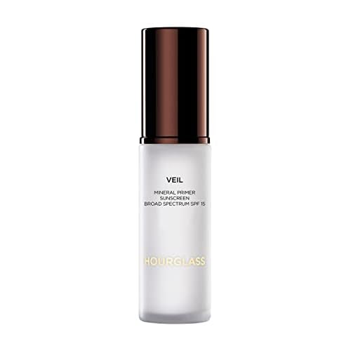 Hourglass Veil Mineral Primer, Face Primer That Extends Face Makeup Wear, Creates Smooth, Even Skin, Conceals Redness, and Minimizes Pores, Lines and Wrinkles, Oil-Free and SPF 15 Protection