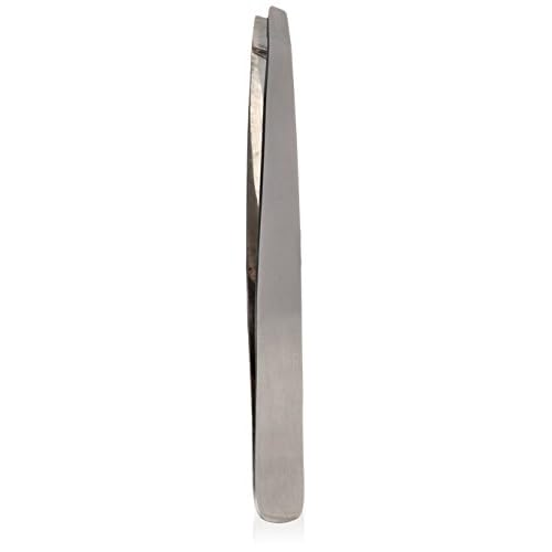 Mehaz Professional Slanted Tweezer MS350 Durable Stainless Steel With Slanted Tips For Precision Gripping In Eyebrow Shaping And Unwanted Body Hair Removal - 3.8 inches