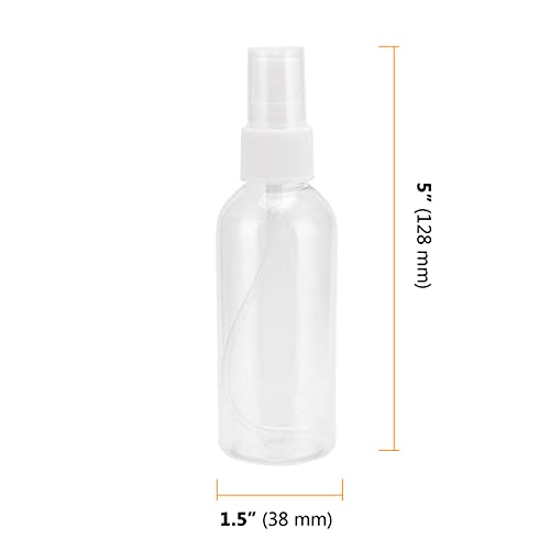 SEUNMUK 40 Pack 2.7oz/80ml Spray Bottles with Pump Spray Cap, Clear Fine Mist Empty Plastic Spray Bottles, Travel Size Refillable Bottles for Toner, Essence, Hair Spray