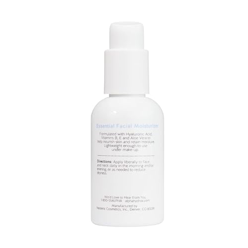 Alpha Skin Care Essential Facial Moisturizer, Hyaluronic Acid, Soothing Hydration, Reduces Lines & Wrinkles, Normal to Dry Skin, 2 Oz, 2 Pack