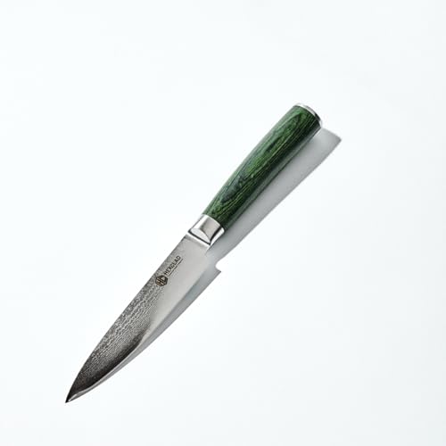 Green 5-Inch Japanese Damascus Stainless Steel Utility Knife - HexClad