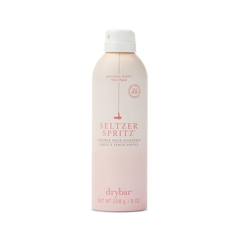 Drybar Seltzer Spritz Flexible Hold Hairspray | Holds Style for 8 Hours* with Touchable Finish, Adds Softness, Ultrafine Mist Diffuser for Even, Quick Drying Application, Vegan & Cruelty Free