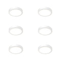 6-Pack LED Ceiling Light 6 Inch Slim Surface Mount Downlight with Selectable White - Wet Rated
