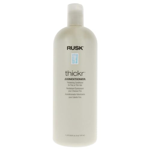 RUSK Designer Collection Thicker Thickening Conditioner for Fine or Thin Hair, Daily-Use to Strengthen and Repair, Gives Full-Bodied Appearance, 33.8 oz