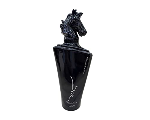 Lattafa Maahir Black Edition Unisex Eau de Parfum Spray - Amber Spicy, 3.4 Fl Oz