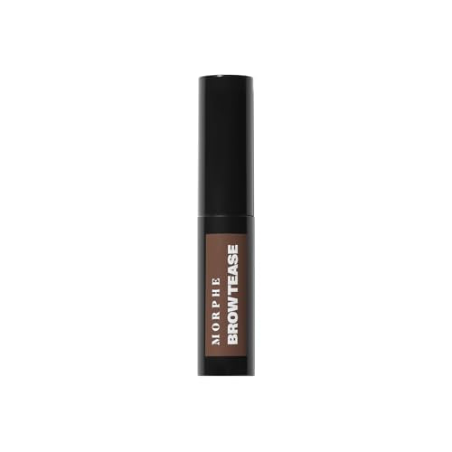 Morphe Brow Tease Eyebrow Gel Mousse - Volumizing Brow Gel to Tint, Thicken & Shape with 100% Natural Bamboo Fibers - Enriched with Conditioning Coffee Seed Oil - ColdBrew (0.16 fl oz)