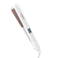 Conair Double Ceramic Flat Iron, 1-Inch Flat Iron, 5 Digital Temp Settings Up to 410¡ÆF, Extra-Long Plates, For All Hair Types and Textures, White