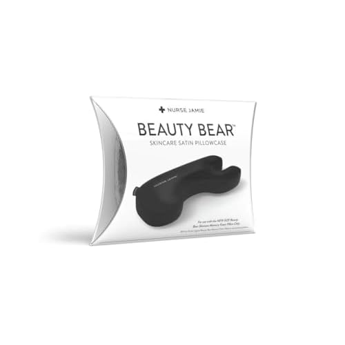 Nurse Jamie Beauty Bear Replacement Pillowcase ? Mesh, Silky Black Cover, Minimize Sleep Lines, Gentle on Skin (22" x 11")