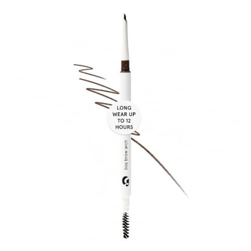 Eyebrow Pencil for Women Men - Precise 2-in-1 Brow Definer in Cool Dark Brown - Sculpt & Fill