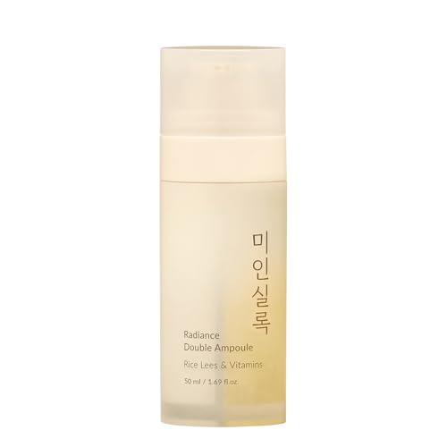 Elishacoy | MIIN SILOK Radiance Double Ampoule 50ml (1.69 fl oz) ? Dual Brightening Serum with Fermented Rice Lees & Vitamin Complex, Clinically Tested Luxury Korean Skincare