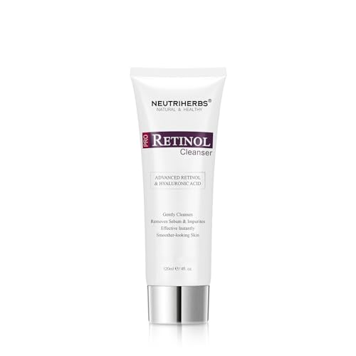 Neutriherbs PRO Retinol Face Wash, Daily Facial Cleanser for Anti-Aging, Nourishing, & Moisturizing with Amino Acid Foam, Hyaluronic Acid, and Vitamin E ? 4 fl. oz.