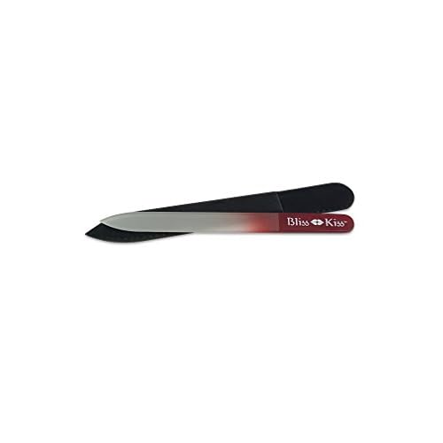 Bliss Kiss Simply Crystal Nail File - Large - Czech Glass - with case and Sleeve (Pack of 2)
