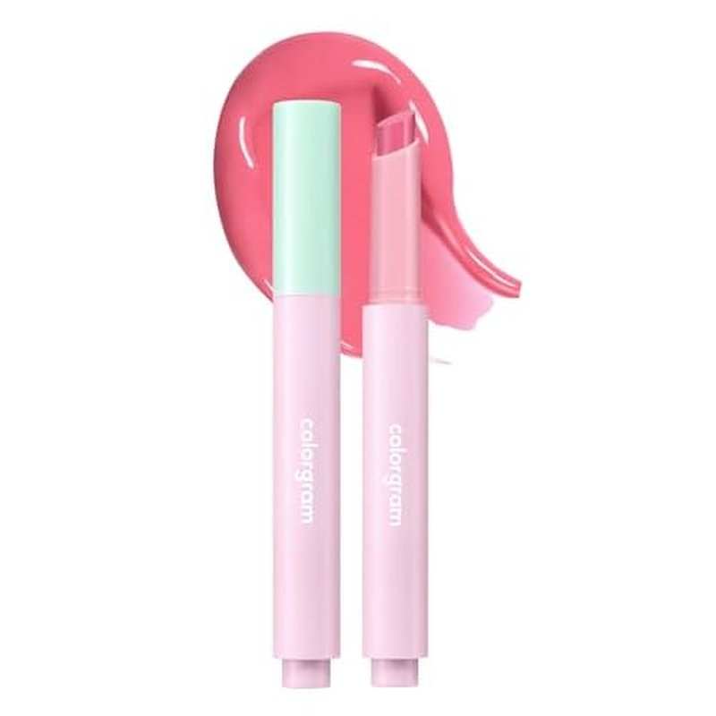 COLORGRAM Fruity Glass Stick 01 ENDEARING FIG | Long-Lasting Juicy Lip Tint with Radiant, Glossy Finish | Melting Syrupy Texture for Vibrant, Hydrated Lips | Non-Sticky Shine