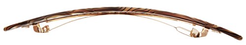 Onyx France Luxe Oblong Long and Skinny Hair Barrette - French Handcrafted Hair Clip