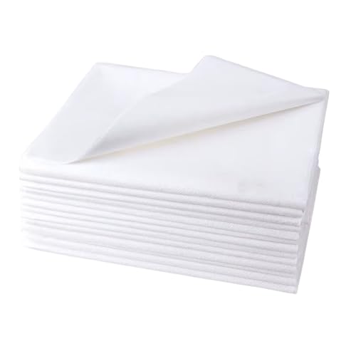 Disposable Non-Woven Bed Sheets Pre-Cut 40"x78" White Sheets for Salon, Spa, Tattoo, Lash & Beauty