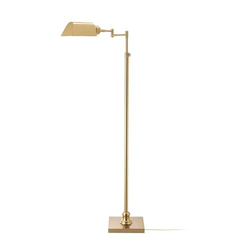 O’Bright Arcadia Pharmacy Floor Lamp Antique Brass Full Dimming Swing Arm Desk Light