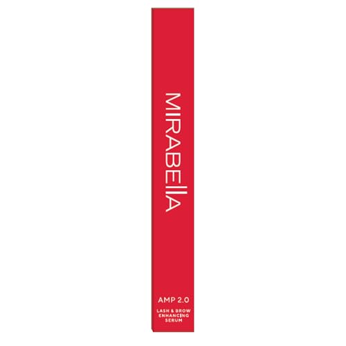 Mirabella AMP 2.0 Brow and Eyelash Enhancing Serum, Brow and Eyelash Serum with Biotin, Vitamins, Peptides & Amino Acids, Promotes and Restores the Appearance of Thicker, Longer Lashes and Full Brows