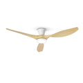 52 Inch Ceiling Fan with Lights and Remote Control - Light Oak Finish