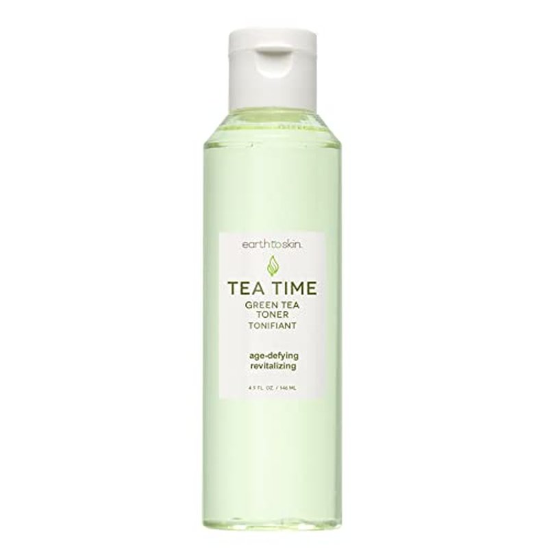 Earth To Skin Tea Time Green Tea Anti-Aging Face Toner, Natural Nourishment, Purify & Cleanse Facial Toner for All Skin Types (4.9 Fl Oz)
