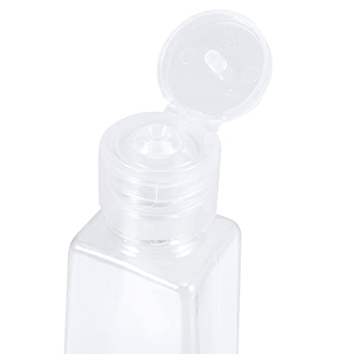 100 Pack 1 oz Clear Plastic Travel Bottles with Flip Cap - Refillable Portable Containers for Liquids, Lotion, Oils, Shampoo