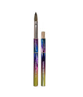 Multicolor Kolinsky Nail Brush #10 for Acrylic Nail Extensions - Flexible, Light Weight