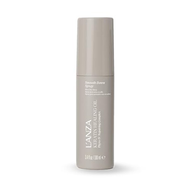 L¡¯ANZA Keratin Healing Oil Smooth Down Spray, Heat Protectant Hairspray for Blowouts, Anti-Frizz Shine Enhancer with UV Protection, Smooths Flyaways, Sulfate Free & Cruelty Free (3.4 Fl Oz)
