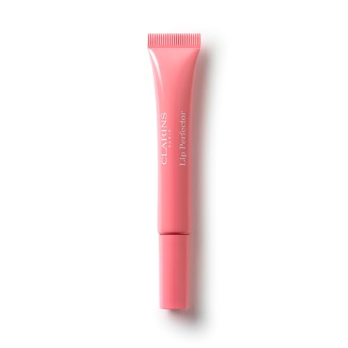 Clarins Lip Perfector Lip Gloss Rose Shimmer - Sheer, Shimmer Finish, Hydrating & Plumping, Vanilla Scent, 0.35 Ounces
