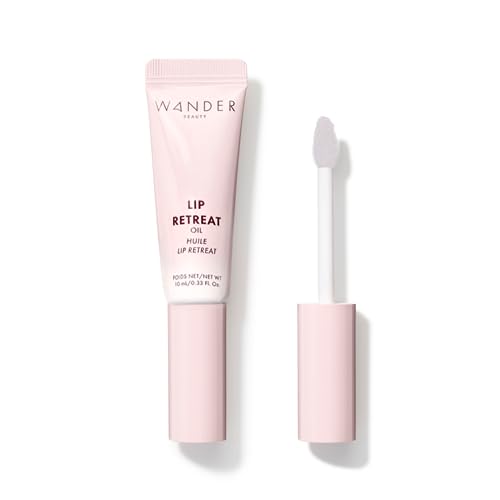 Lip Oil with Hydrating Vitamin E & Avocado - Shimmery Clear Lip Gloss - 0.33 fl oz