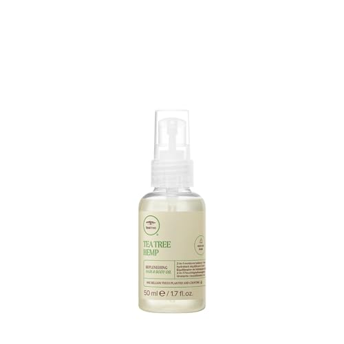 Tea Tree Hemp Replenishing Hair & Body Oil - 2-in-1 Hydrating Moisturizer, All Hair Types, 1.7 fl oz