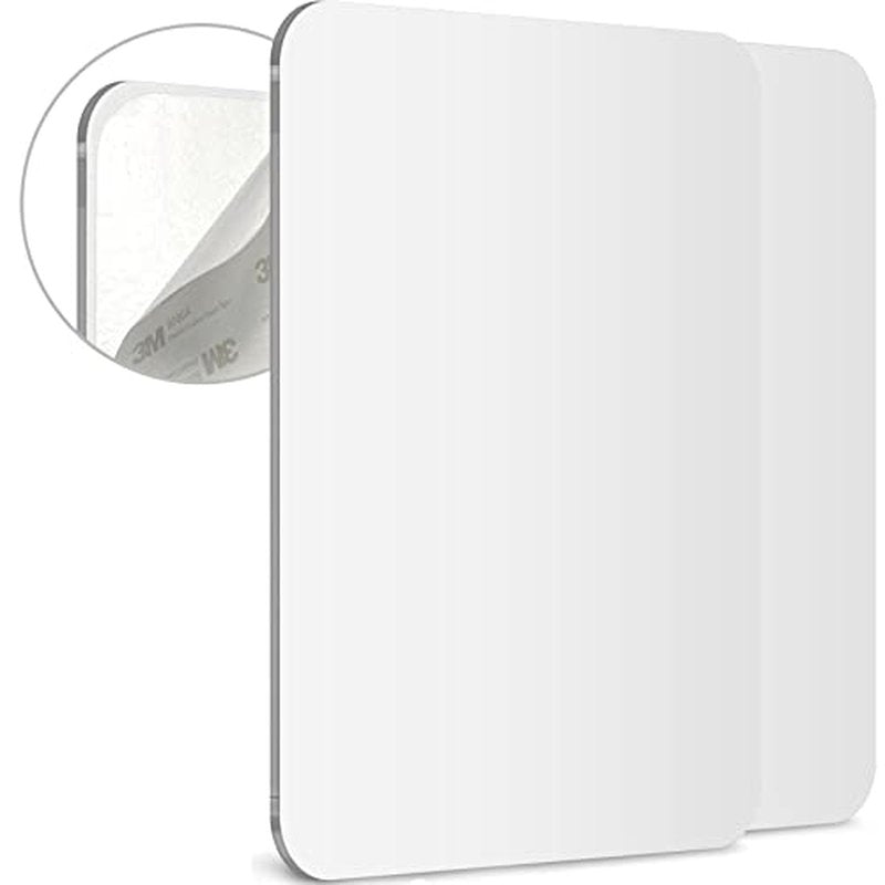 Mavoro 7x9 Shaving Mirror for Shower | 3M Adhesive Shower Mirror | Acrylic - Unbreakable | Less Fogging | Sleek Frameless | Peel and Stick | Glassless Safety (2 Pack)