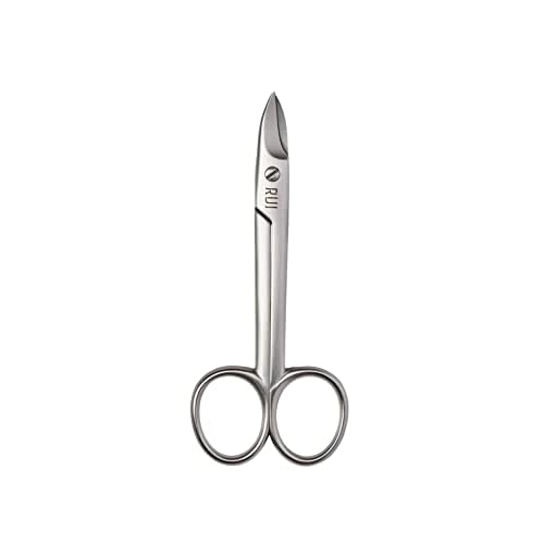 Rui Smiths Pro Precision Toenail Scissors | Stainless Steel Pedicure Trimmer Cutter with Micro-Serrated, Anti-Skid Cutting Edges and Long Handles For Hard Nails | Made in Solingen, Germany