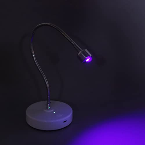 UV LED Nail Lamp, 3W USB Gel Curing Light with 360 Rotatable Gooseneck, 60S Timer for Salon and Home Use (LAJS5d4)